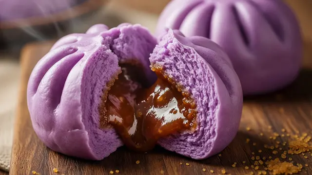 Bakpao Ubi Ungu Isi Gula Merah