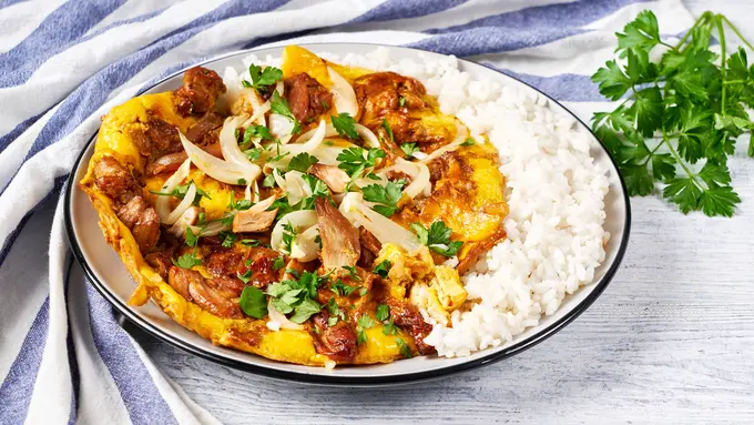 Resep Telur Dadar Gobal-Gabul Ayam