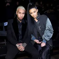 Tyga dan Kylie Jenner mengaku pacaran pada 2015. Keduanya putus nyambung hingga April 2017. Kini, Kylie pun bersama Travis Scott. (Getty Images/Elle)