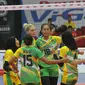 Tim putri Gresik Petrokimia diperkuat Yeliz Basa asal Turki pada kompetisi bola voli Proliga 2018. (Humas PB PBVSI)