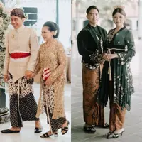 Lihat adu gaya couple Pak Jokowi-Ibu Iriana dan Kaesang-Erina Gudono dalam balutan baju adat Jawa.