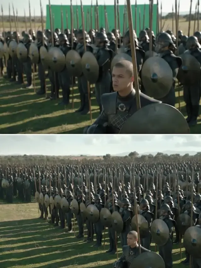 Proses syuting Game of Thrones memanfaatkan teknik chroma key atau green screen.