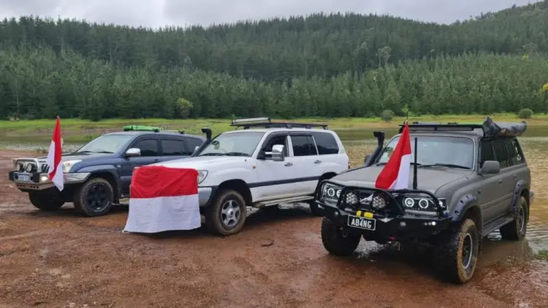 Begini Cara Penggemar Mobil 4x4 di Perth Rayakan HUT Kemerdekaan RI (Ist)