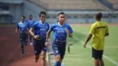 Sejumlah pemain bersemangat untuk memulai kembali latihan. Ini memang menjadi kedua kali tim memulai latihan di tahun 2021. (Foto: Dok. Persib)