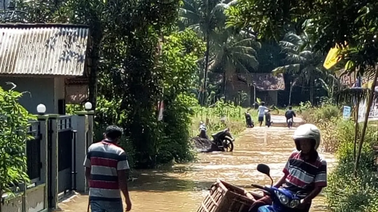 Banjir merendam tiga dusun di Desa Bantar, Wanareja, Cilacap. (Foto: Liputan6.com/BPBD Cilacap/Muhamad Ridlo)