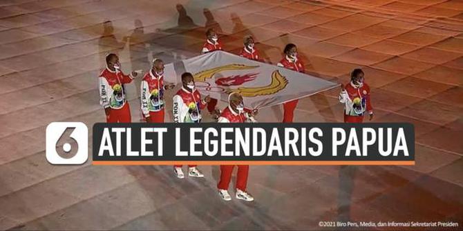 VIDEO: Pembukaan PON 2021, Bendera PON Dibawa 8 Atlet Legendaris Asal Papua