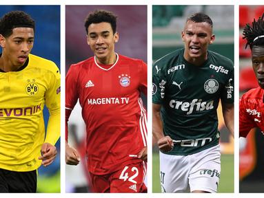 Kolase foto-foto deretan pemain muda yang diprediksi akan menjadi pemain bintang  dimasa akan datang. (Foto: AFP)