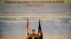 Wapres Jusuf Kalla menghadiri Rapat Pimpinan Nasional (Rapimnas) Kamar Dagang dan Industri (Kadin), Jakarta, Senin (8/12/2014). (Liputan6.com/Faizal Fanani)