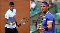 Petenis Spanyol, Rafael Nadal dan petenis Serbia, Novak Djokovic lolos ke babak 16 besar Prancis Terbuka 2017.