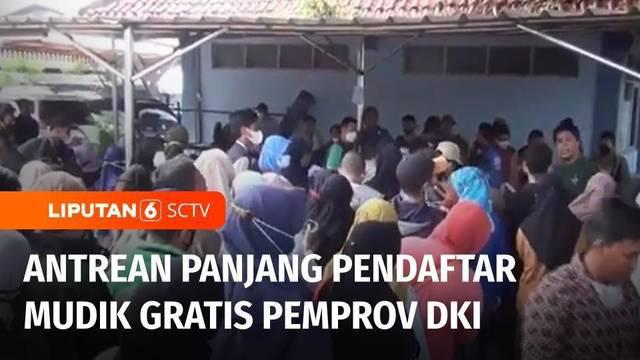Mudik gratis yang digelar Pemprov DKI Jakarta melalui Suku Dinas Perhubungan diserbu warga. Sayangnya banyak warga yang kecewa karena gagal melakukan pendaftaran secara online, akibat gangguan pada server.