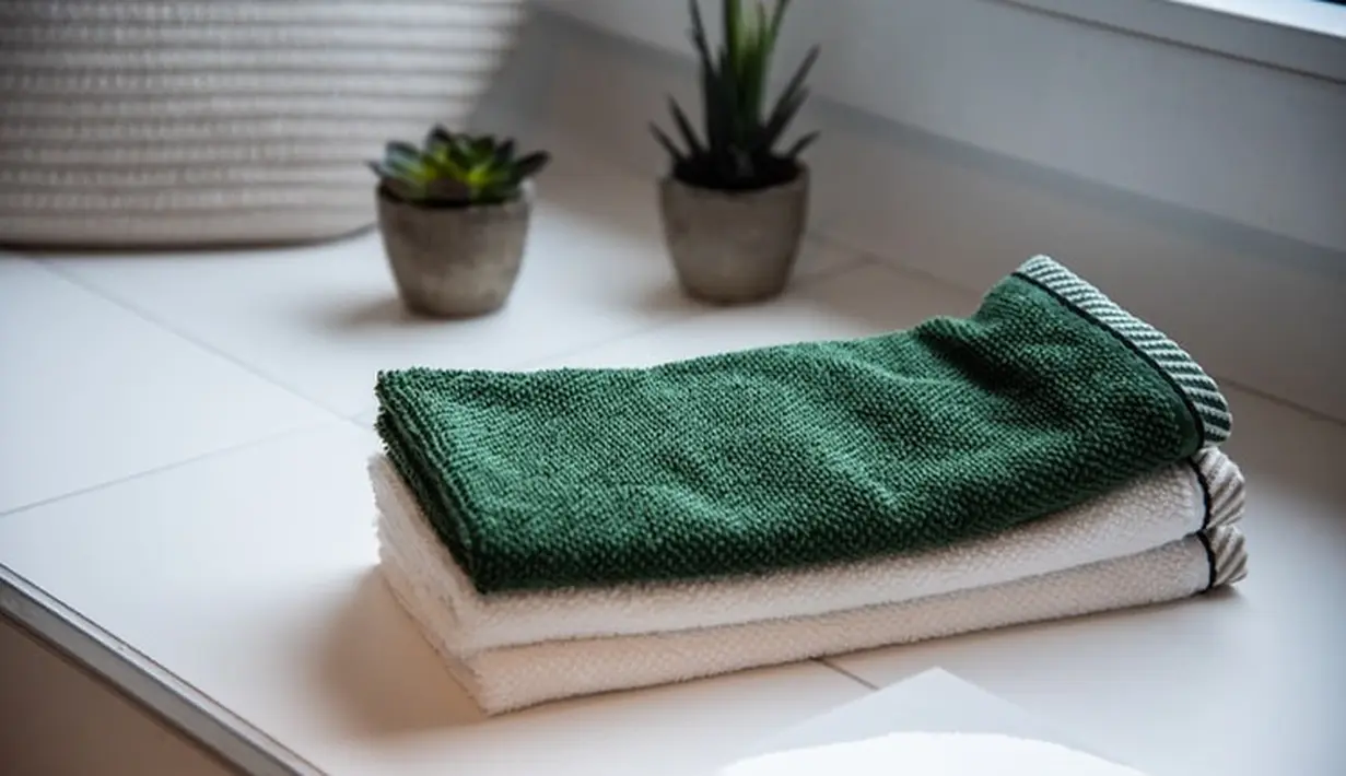 Selalu gunakan handuk bersih, karena handuk menyerap bakteri, minyak, dan kotoran. Foto: unsplash.com.