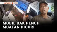 Seorang pencuri membawa kabur mobil bak bermuatan penuh beserta isi-isinya. Aksinya bahkan dilakukan seorang diri.