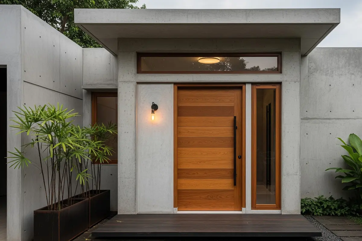 Model Gambar Pintu Satu Depan Rumah Minimalis