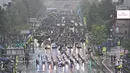 Dalam parade itu, Korea Selatan akan pamerkan senjata dan peralatan bergulir di jalan-jalan Seoul dalam unjuk kekuatan yang jarang terjadi. (Anthony WALLACE/AFP)