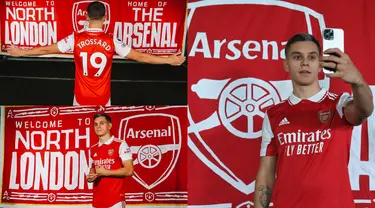 Leandro Trossard dipastikan merapat ke Arsenal dari Brighton &amp; Hove Albion pada bursa transfer musim dingin 2023. (FOTO: instagram.com/arsenal/twitter.com/OfficialAFC_ID)