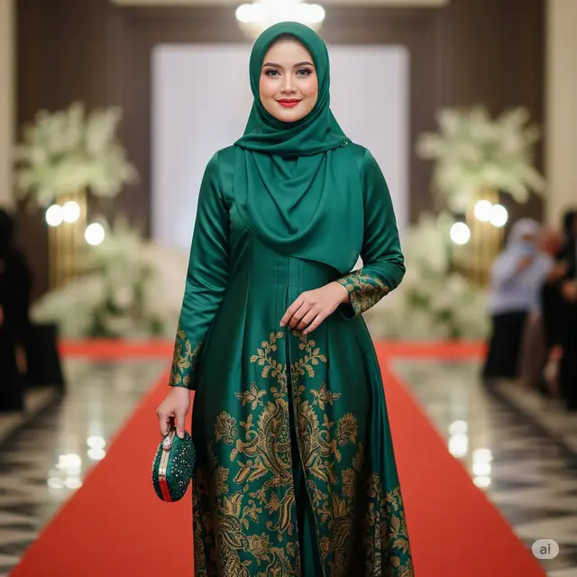 Dress Batik Kombinasi Warna Bold