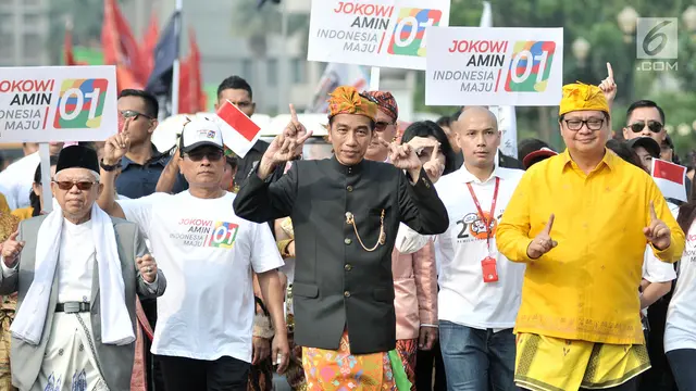 Kemeriahan Pawai Deklarasi Kampanye Damai Pemilu 2019
