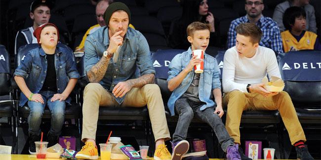 Beckham dan tiga putranya | (C) celebuzz