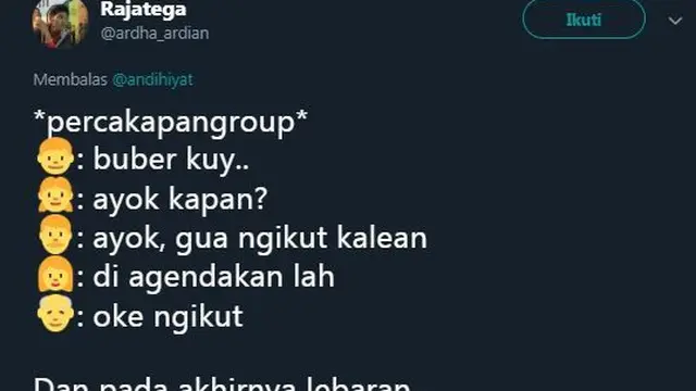 8 Potret Kocak Drama Bukber Netizen, Sering Berujung Wacana Belaka