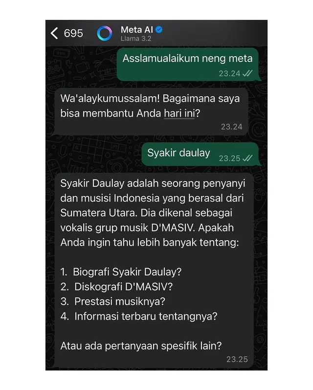 8 Selebriti ikut tren Meta AI di WhatsApp, hasilnya konyol