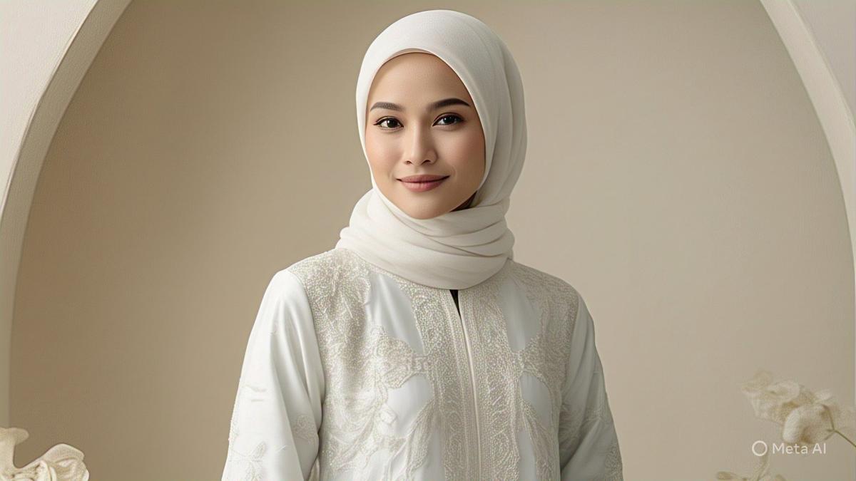 7 Model Gamis Putih Kombinasi Renda yang Cantik dan Timeless, Favorit Muslimah