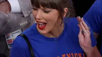 Gaya Kasual Taylor Swift Nonton Basket Tanpa Travis Kelce, Pakai Sandal Hak Tinggi