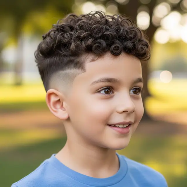 Model Rambut Anak Pria Ikal yang Mudah Dirawat (Image by Gemini AI)
