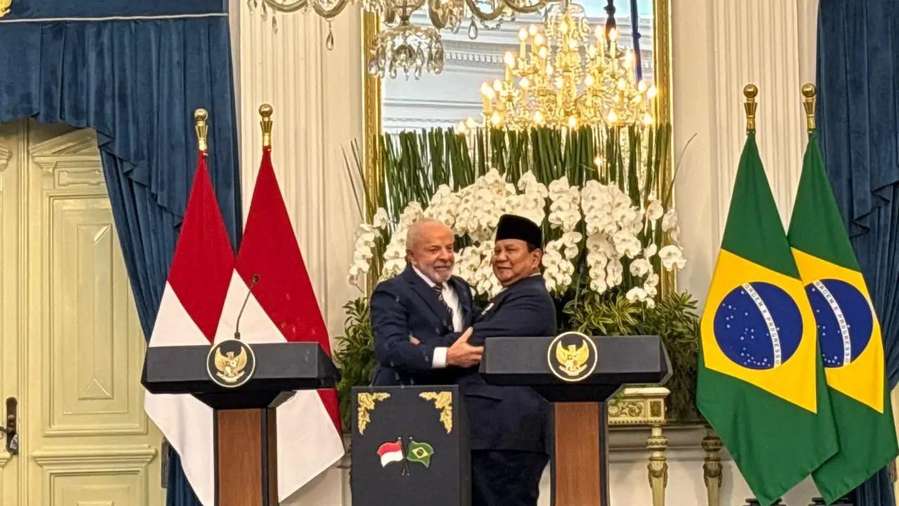 Presiden Prabowo Subianto bertemu dengan Presiden Brasil Luiz Inácio Lula da Silva.