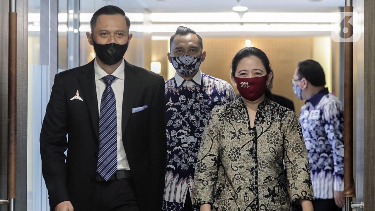 FOTO: AHY Temui Puan Maharani Bahas COVID-19