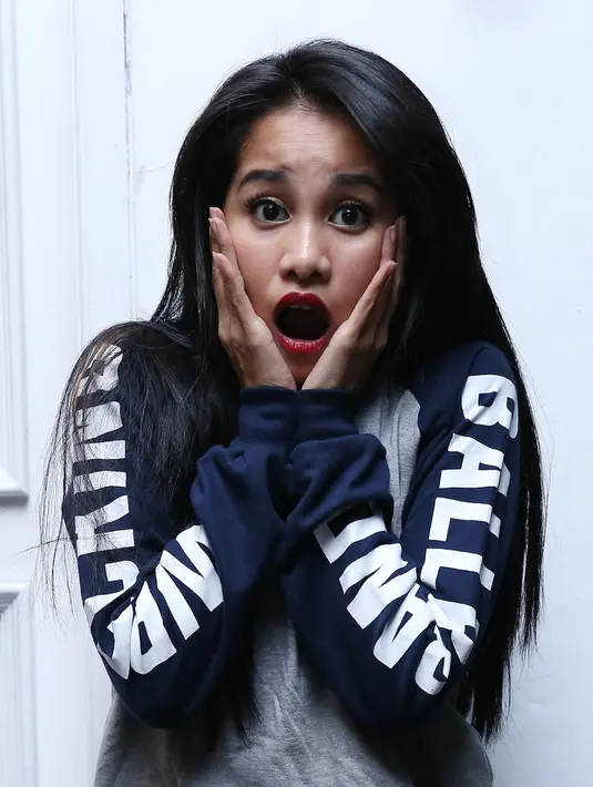 Chika Waode, salah satu sahabat dari almarhum Olga Syahputra. (Galih W. Satria/Bintang.com)