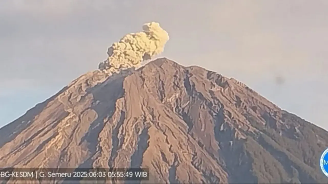 Gunung Semeru erupsi, Tinggi Kolom letusan mencapai 1 kilometer (Istimewa)