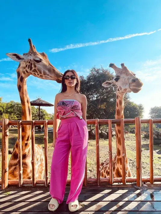 Jessica Iskandar dikenal sebagai selebriti yang pandai memadukan busana. Kali ini ia mengenakan setelan busana berwarna pink. Kacamata yang dipakainya menambah kesan stylish. (Liputan6.com/IG/@inijedar)