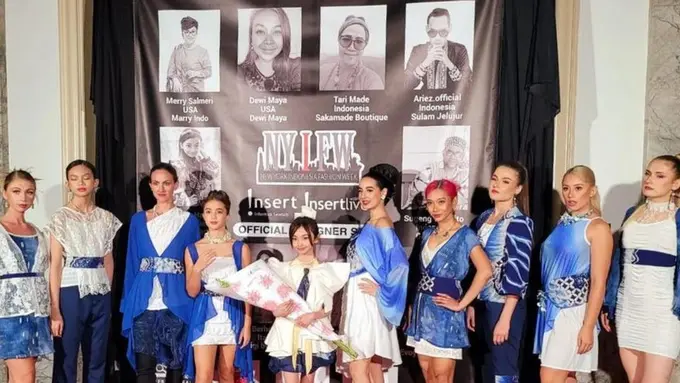 Michelle Hadip di New York Indonesia Fashion Week 2022 (Instagram/michelle_hadip)