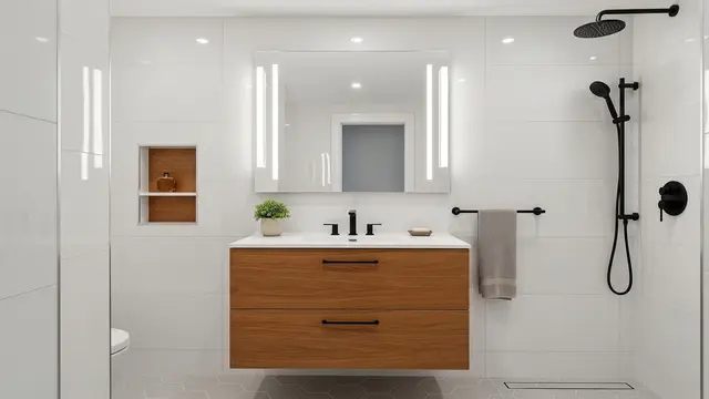 Palet Warna Terang dan Netral Kamar Mandi