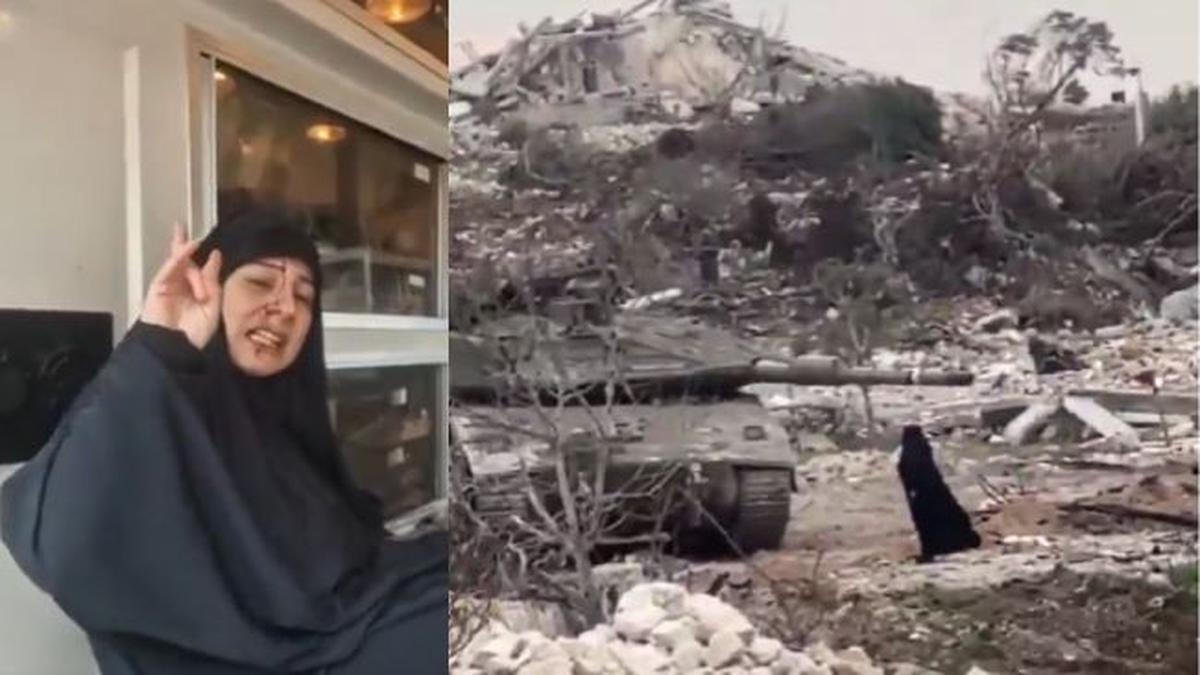 Viral, Perempuan Lebanon Ini Beranikan Diri Adang Tank Israel Sendirian