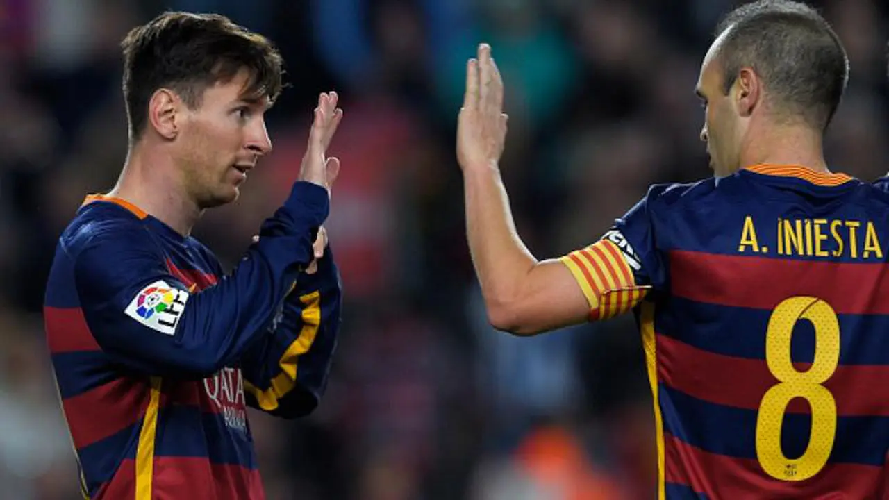 lionel messi - andres iniesta