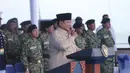 Prabowo mengatakan bahwa yang menerima Bintang Yudha Dharma Pratama telah membuktikan dedikasi dan pengabdian terhadap kehormatan dan kedaulatan bangsa Indonesia walaupun sudah memasuki masa pensiun. (Foto: Istimewa)
