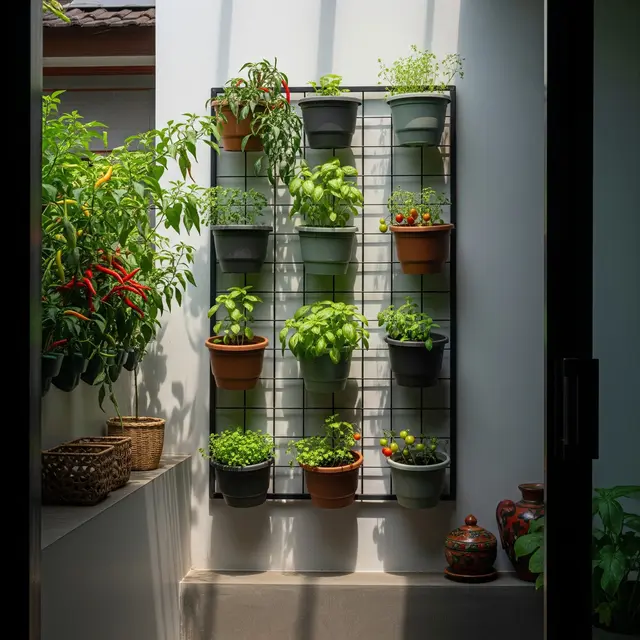 9 Desain Kebun Sayur Minimalis Vertikal Pakai Rak dan Pot Gantung, Solusi Lahan Terbatas