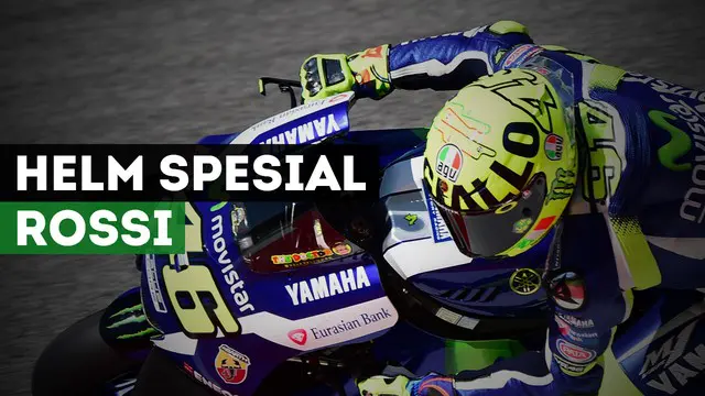 Berita video tentang helm spesial Valentino Rossi di Sirkuit Mugello yng unik dan memiliki makna.