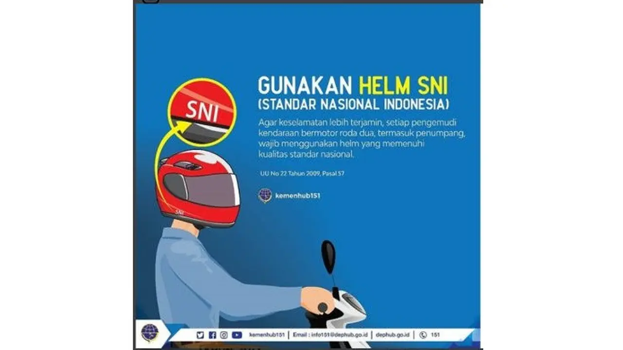 Kemenhub ingatkan pengendara motor pakai helm SNI