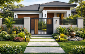 Model Benteng Depan Rumah Minimalis (Foto: ChatGPT)