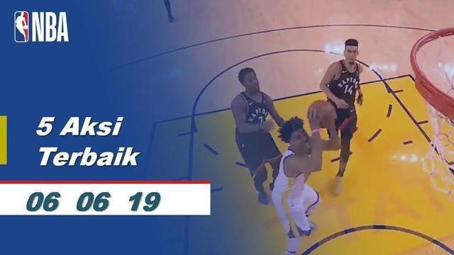 Berita video kompilasi aksi-aksi terbaik pada game 3 Final NBA 2019, Toronto Raptors vs Golden State Warriors, Kamis (6/6/2019).