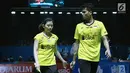 Ganda campuran Indonesia, Debby Susanto/Ricky Karandasuwardi saat melawan He Jiting/Du Yue (China) pada babak pertama Indonesia Open 2018 di Istora GBK, Jakarta, Selasa (3/7). Ricky/Debby unggul. 17-21, 21-13, 24-22 (Liputan6.com/Helmi Fithriansyah)