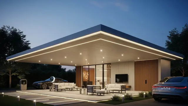 Desain Teras Kombinasi Carport dan Ruang Santai yang Aman dan Nyaman