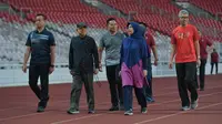 Wapres Ma'ruf Amin olahraga di GBK, Jakarta, Jumat (25/10/2019). (foto: dokumentasi setwapres)