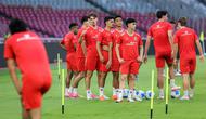 Suasana latihan Timnas Indonesia jelang laga melawan Oman pada FIFA Matchday 2026 di Stadion Utama Gelora Bung Karno, Kamis (4/6/2026). (Bola.com/Bagaskara Lazuardi)