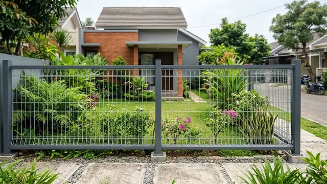 Pagar Wiremesh dengan Rangka Besi
