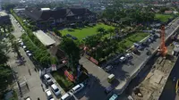 Situasi Palembang diltangkap kamera drone jelang Lebaran. (Liputan6.com/Raden Fajar)
