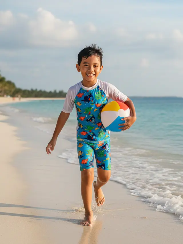 Model Baju Anak untuk Liburan ke Pantai (Foto: Gemini AI)
