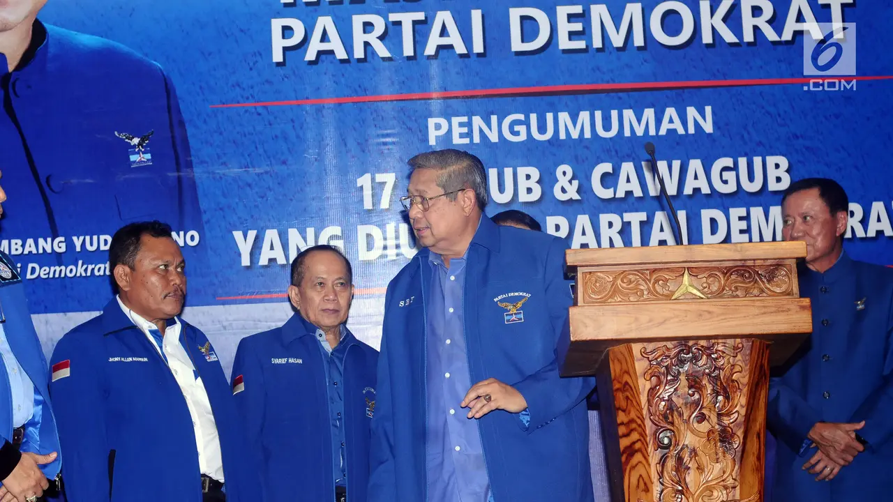 FOTO: SBY Umumkan 17 Pasang Nama Bakal Cagub-Cawagub Pilkada 2018